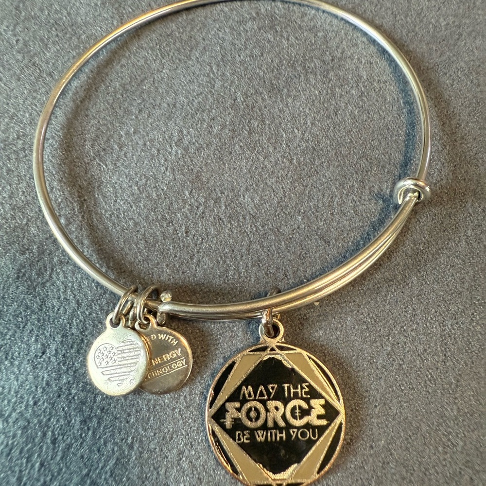 Alex and Ani Silver Bracelet with STAR WARS May The Force Be With You